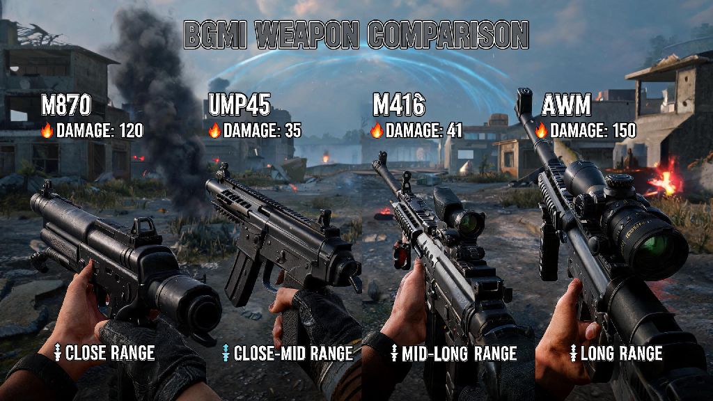 Which Gun Gives More Damage in BGMI? Full Guide to Top High-Damage Weapons